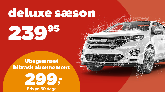 Deluxe sæsonvask i ubegrænset bilvask