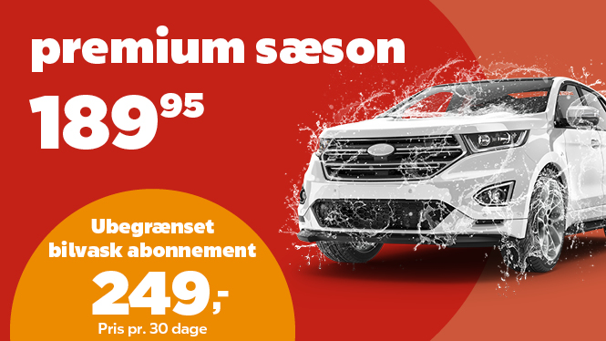 Premium sæsonvask i ubegrænset bilvask