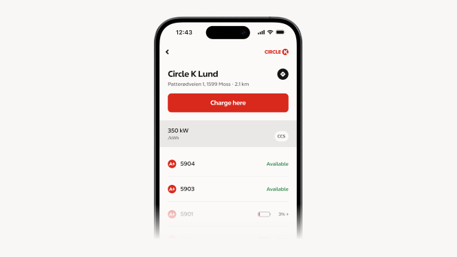mobil med overblik over ladere