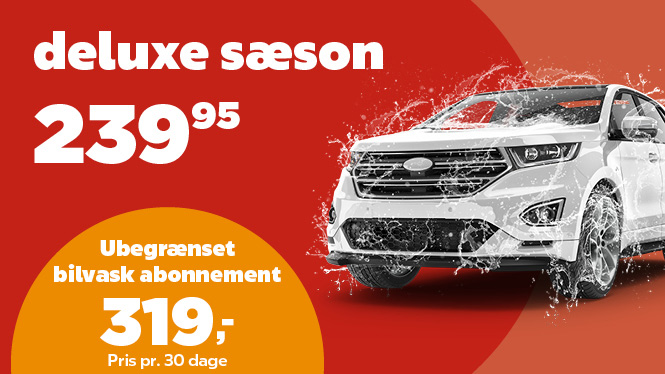 Deluxe sæsonvask i ubegrænset bilvask