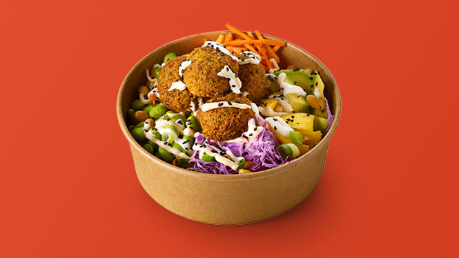 Frisktilberedt falafel bowl hos Circle K