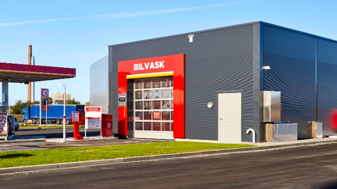 Bilvask på Circle K