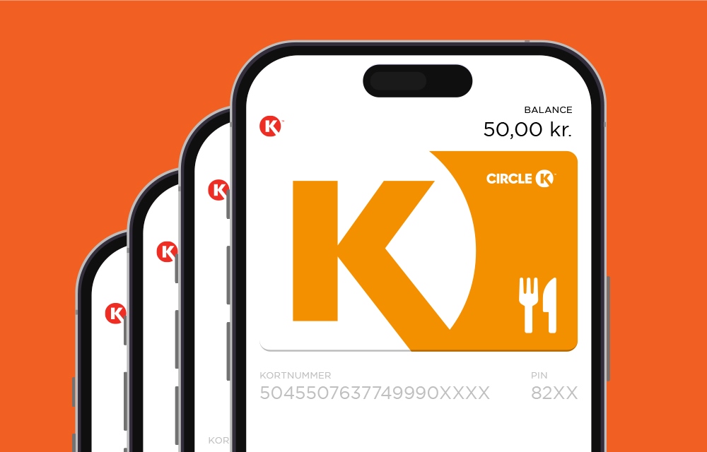 Circle K gavekort på mobilen