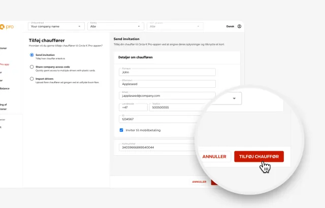 Self service portal screen with add drivers confirmation option highlighted
